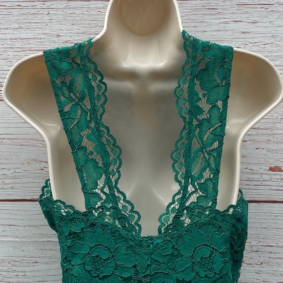 Sandro Riviera Lace Mini Dress in Green Sz 2 - Picture 10 of 15